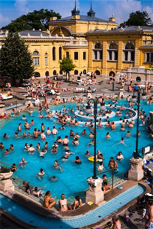 soaking (activity) - Szechenyi Thermal Baths Complex, Budapest, Hungary Stock Photo - Rights-Managed, Code: 700-05609863