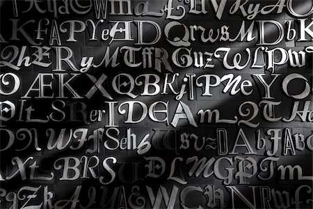 font abc - Metal Letterpress Stock Photo - Rights-Managed, Code: 700-05641665