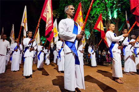 sri lankan culture photos - Flag Bearers at Esala Perahera Festival, Kandy, Sri Lanka Stock Photo - Rights-Managed, Code: 700-05642309