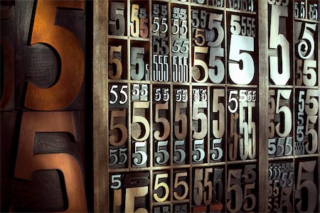 Letterpress Numbers Stock Photo - Rights-Managed, Code: 700-05656522