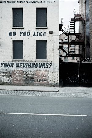 slums - Graffiti on Building, Liverpool, Merseyside, England Stock Photo - Rights-Managed, Code: 700-05756486