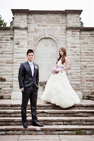 east asian (male) - Bride and Groom Posing Stock Photo - Rights-Managed, Code: 700-05786432