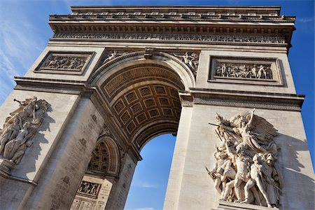 french famous landmarks - Arc de Triomphe, Paris, France Stock Photo - Rights-Managed, Code: 700-05803146