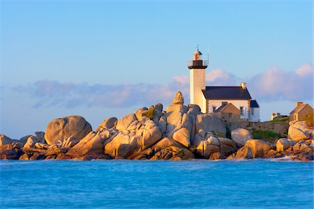simsearch:700-05803759,k - Lighthouse on Rocky Coastline, Brignogan-Plage, Finistere, Bretagne, France Stock Photo - Rights-Managed, Code: 700-05803763