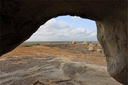 rugged landscape - View from Inside Cave, Lajedo de Pai Mateus, Cabaceiras, Paraiba, Brazil Stock Photo - Rights-Managed, Code: 700-05810227