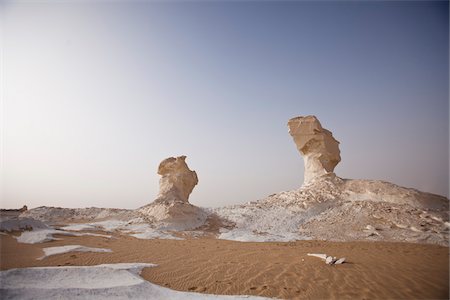 sands and desert and nobody and landscape - Rock Formations, White Desert, Libyan Desert, Egypt Stock Photo - Rights-Managed, Code: 700-05821787