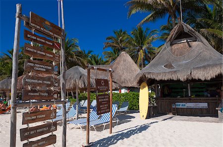 signs for mexicans - Signs at Hotel Beach, Playa del Carmen, Quintana Roo, Mexico Foto de stock - Con derechos protegidos, Código: 700-05855020