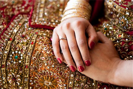 Bride's Folded Hands Stock Photo - Rights-Managed, Code: 700-05855073