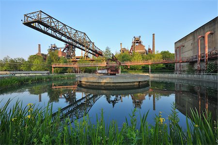 deteriorating building - Landschaftspark Duisburg Nord, Meiderich Huette, Duisburg, Ruhr Basin, North Rhine-Westphalia, Germany Stock Photo - Rights-Managed, Code: 700-05947721