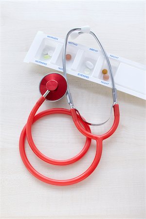 Still Life of Stethoscope and Pills Stock Photo - Rights-Managed, Code: 700-05948045