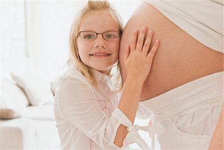 parents to be - Pregnant Mother with Daughter Stock Photo - Rights-Managed, Code: 700-05973064