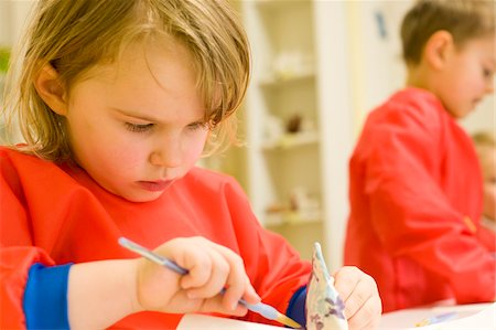 elementary classroom students - Girl Doing Arts and Crafts Stock Photo - Rights-Managed, Code: 700-05973448