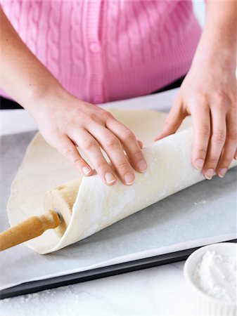 Woman Rolling Pastry Dough Stock Photo - Rights-Managed, Code: 700-06007886