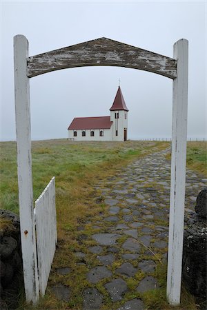 Wooden Church, Hellnar, Snaefellsnes Peninsula, Iceland Fotografie stock - Rights-Managed, Codice: 700-06009029