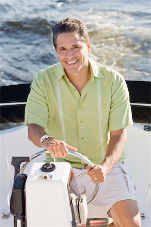Portrait of Man on Boat Stock Photo - Rights-Managed, Code: 700-06009225