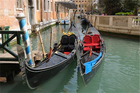 Gondolas on Canal, Venice, Veneto, Italy Stock Photo - Rights-Managed, Code: 700-06009337