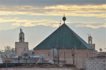 satellite dish - Rooftops and Minarets, Marrakech,  Morocco Stock Photo - Rights-Managed, Code: 700-06037962