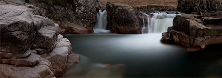 Waterfalls and Red Granite, Glen Etive, Scottish Highlands, Scotland Stock Photo - Rights-Managed, Code: 700-06059824