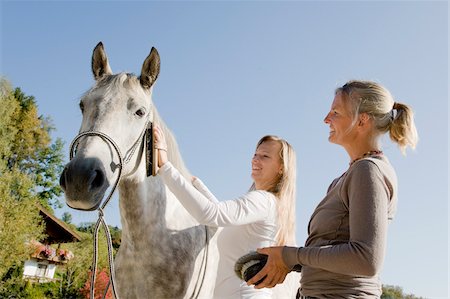 rancher (female) - Two Women Grooming Horse Stock Photo - Rights-Managed, Code: 700-06119564