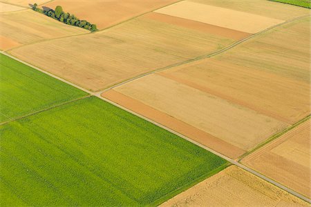 Aerial View of Fields, Dettelbach, Bavaria, Germany Stock Photo - Rights-Managed, Code: 700-06119581