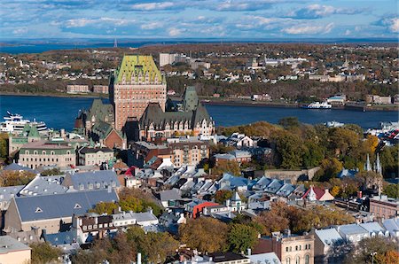 Chateau Frontenac, Quebec City, Quebec, Canada Foto de stock - Con derechos protegidos, Código: 700-06145044