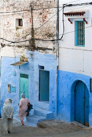 People Walking, Chefchaouen, Chefchaouen Province, Tangier-Tetouan Region, Morocco Stock Photo - Rights-Managed, Code: 700-06334587