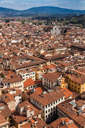 Aerial view of Florence, Tuscany, Italy Stock Photo - Rights-Managed, Code: 700-06334647