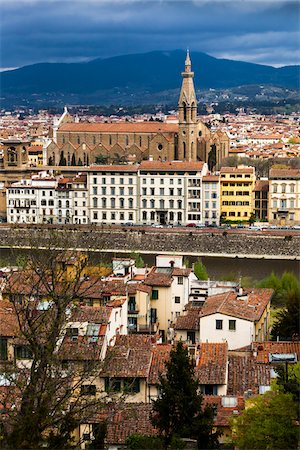 simsearch:700-06334714,k - Basilica di Santa Croce and City, Florence, Tuscany, Italy Stock Photo - Rights-Managed, Code: 700-06334642
