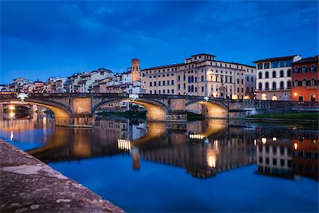 Bridge over Arno River, Florence, Tuscany, Italy Stock Photo - Rights-Managed, Code: 700-06334665