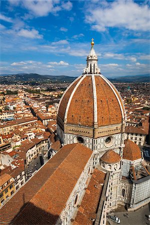 duomo - View of City from Basilica di Santa Maria del Fiore, Florence, Tuscany, Italy Stock Photo - Rights-Managed, Code: 700-06334683