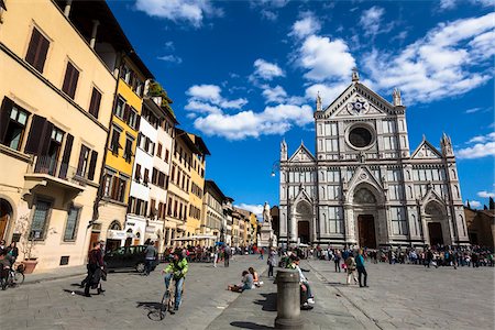 Basilica of Santa Croce, Piazze Santa Croce, Florence, Tuscany, Italy Stock Photo - Rights-Managed, Code: 700-06334695