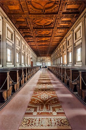 door window - Reading Room of Laurentian Library, Florence, Tuscany, Italy Stock Photo - Rights-Managed, Code: 700-06334719