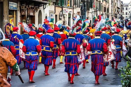 re-enactment - People Dressed in Costume, Scoppio del Carro Easter Festival, Florence, Italy Stock Photo - Rights-Managed, Code: 700-06334774