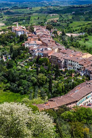 Overview of San Miniato, Province of Pisa, Tuscany, Italy Foto de stock - Con derechos protegidos, Código: 700-06367962