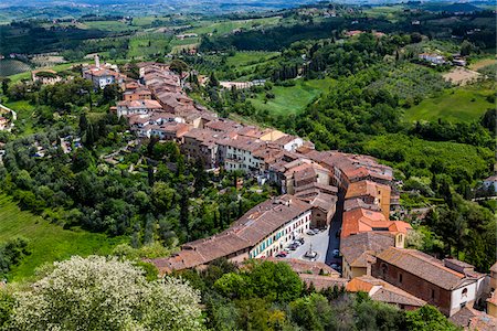 Overview of San Miniato, Province of Pisa, Tuscany, Italy Stock Photo - Rights-Managed, Code: 700-06367963