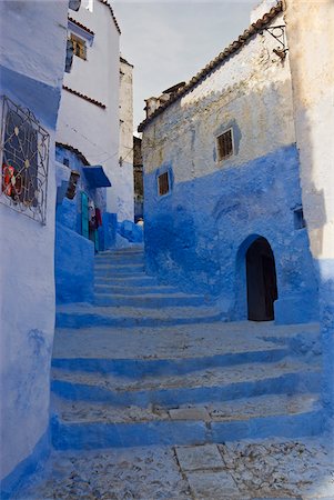 Alleyway, Chefchaouen, Tanger-Tetouan Region, Morocco Foto de stock - Con derechos protegidos, Código: 700-06382793