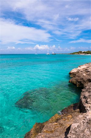 scenic sailboat - North West Coast with Sailboats, Aruba, Leeward Antilles, Lesser Antilles, Caribbean Stock Photo - Rights-Managed, Code: 700-06439058