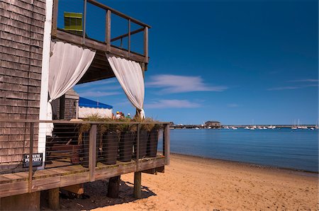 stilt house - Waterfront Home with Porch and View of Marina, Provincetown, Cape Cod, Massachusetts, USA Stock Photo - Rights-Managed, Code: 700-06431222