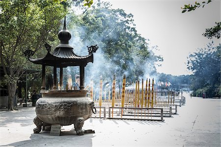 smoky - Burning Incense, Po Lin Monastery, Ngong Ping Plateau, Lantau Island, Hong Kong, China Stock Photo - Rights-Managed, Code: 700-06452188