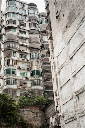 dingy - Low Angle View of Apartment Buildings, Macau, China Stock Photo - Rights-Managed, Code: 700-06452180