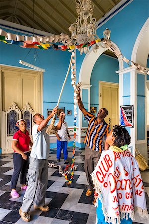 People Decorating Hall for Club Amigos Social Dancing Event, Trinidad, Cuba Stock Photo - Rights-Managed, Code: 700-06465981