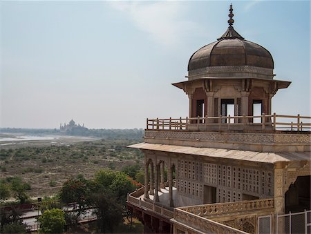 famous buildings in india - View of Taj Mahal from the Red Fort of Agra, India Stock Photo - Rights-Managed, Code: 700-06782133