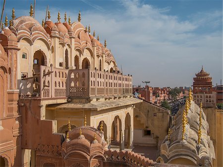 Rear View of Hawa Mahal Palace, Jaipur, India Stock Photo - Rights-Managed, Code: 700-06782144