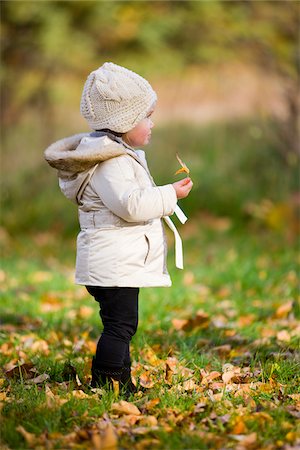 Portrait of Baby Girl Outdoors in Autumn, Scanlon Creek Conservation Area, Ontario, Canada Stock Photo - Rights-Managed, Code: 700-07199765