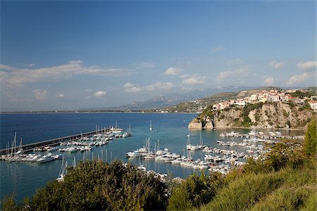 Overview of Marina, Agropoli, Cilento, Salerno District, Campania, Italy Stock Photo - Rights-Managed, Code: 700-07204010