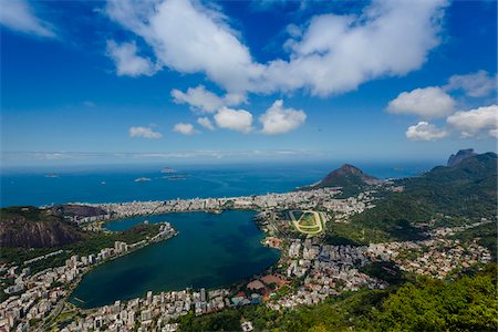 rio skyline - View from Corcovado Mountain of Rio de Janeiro, Brazil Stock Photo - Rights-Managed, Code: 700-07204114