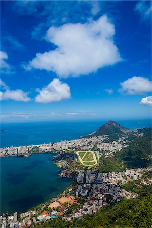 View from Corcovado Mountain of Rio de Janeiro, Brazil Photographie de stock - Rights-Managed, Code: 700-07204115