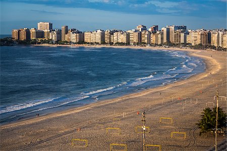 Copacabana Beach and buildings along shoreline, Rio de Janeiro, Brazil Stock Photo - Rights-Managed, Code: 700-07204219