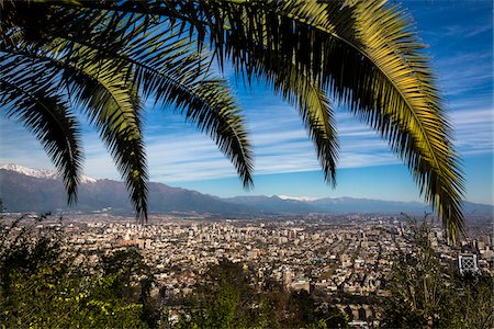 simsearch:700-07237687,k - Overview of Santiago from Cerro San Cristobal, Bellavista District, Santiago, Chile Stock Photo - Rights-Managed, Code: 700-07237686