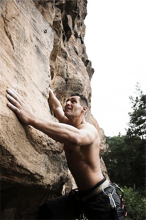 simsearch:6118-09039107,k - Mature Man Rock Climbing, Schriesheim, Baden-Wurttemberg, Germany Stock Photo - Rights-Managed, Code: 700-07238117